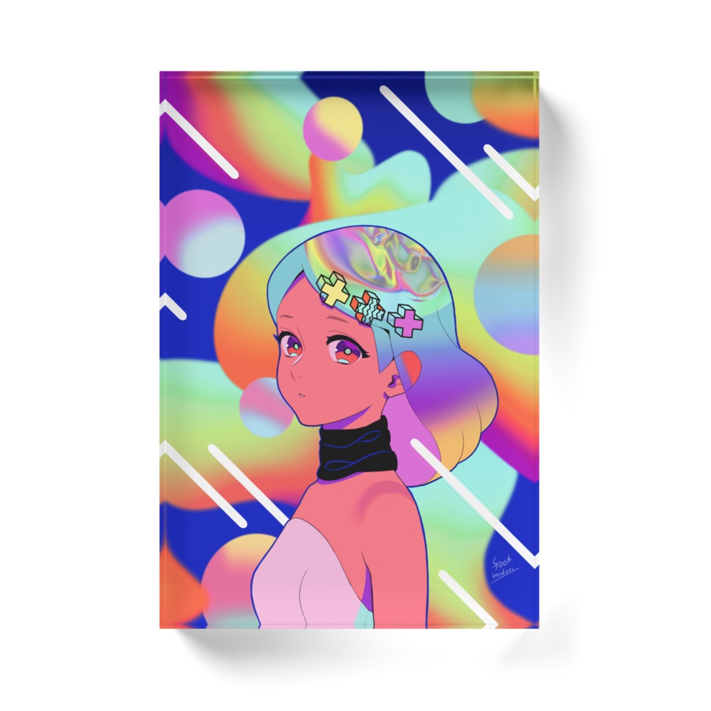 アクリルブロック「ひとめぼれ」(ネオンシリーズ)