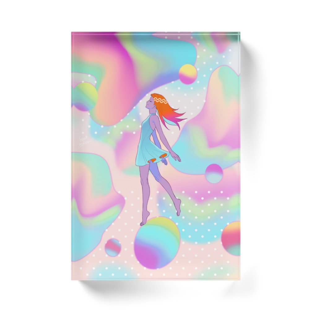 アクリルブロック「雨あがり」(ネオンシリーズ)