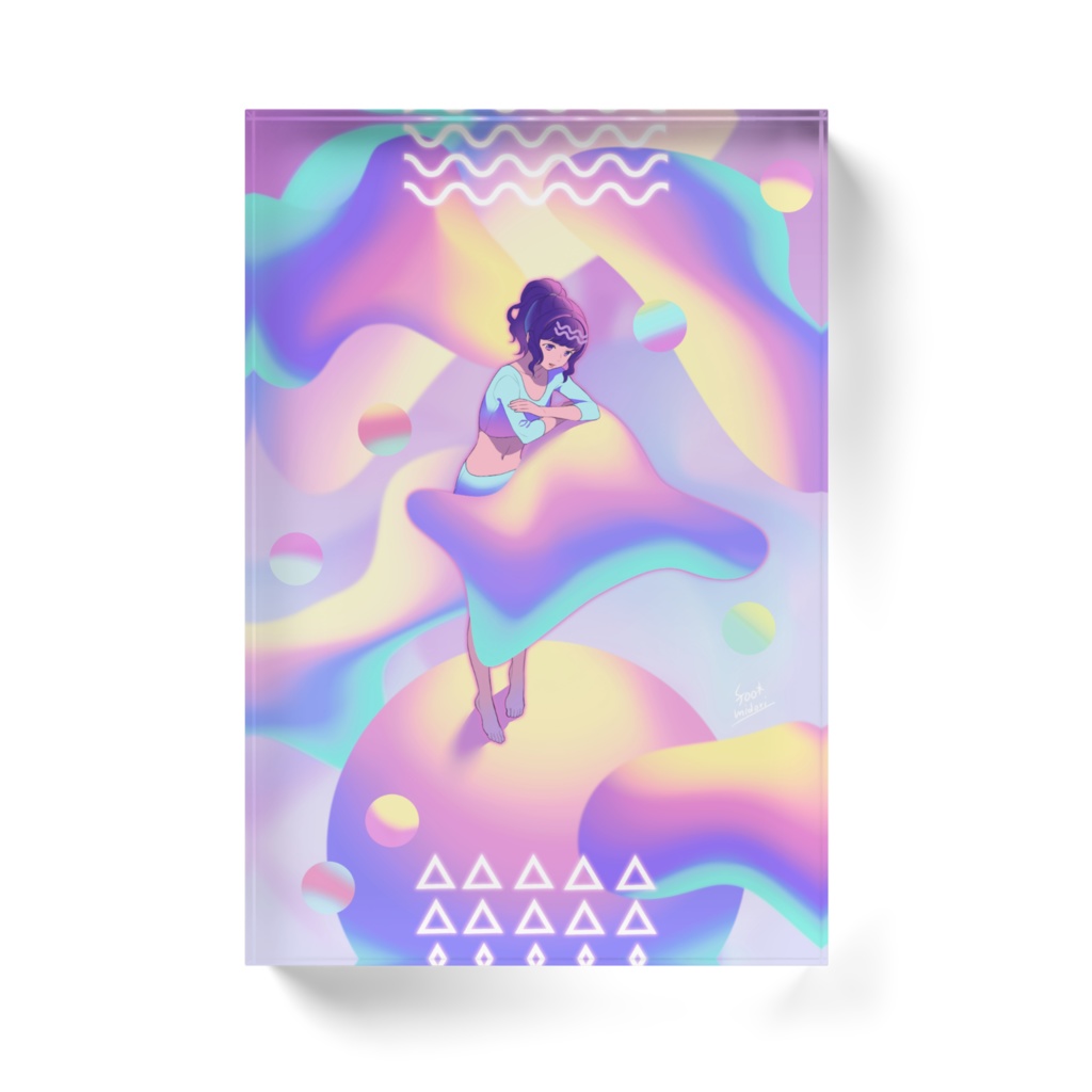 アクリルブロック「眠れぬ夜に」(ネオンシリーズ)