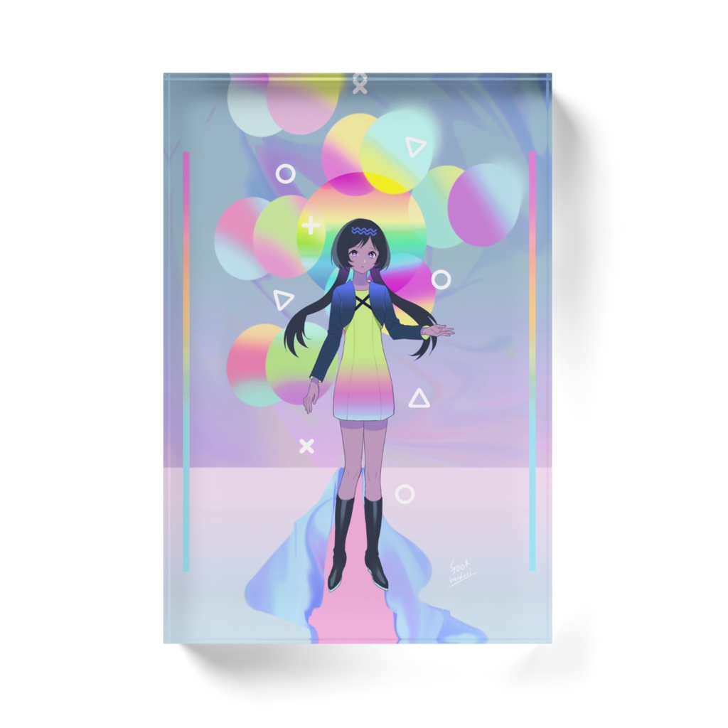 アクリルブロック「雨が降ったら」(ネオンシリーズ)