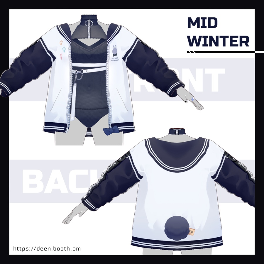 【VRoid】ゆきうさぎスイム【衣装テクスチャ】