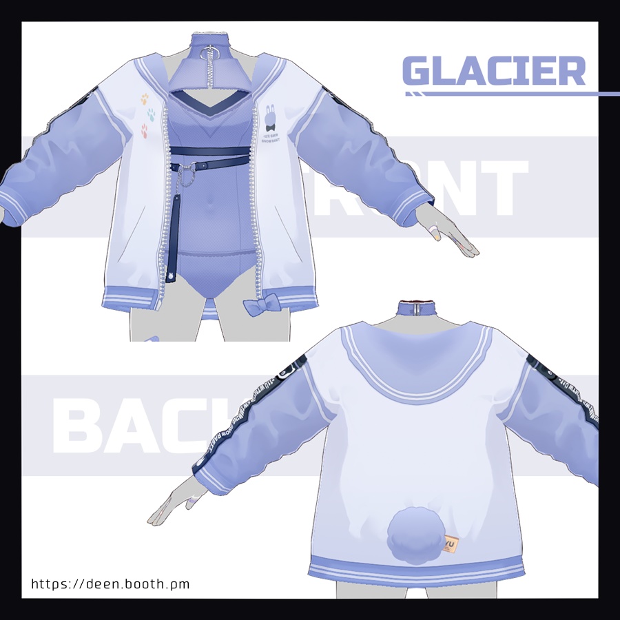【VRoid】ゆきうさぎスイム【衣装テクスチャ】