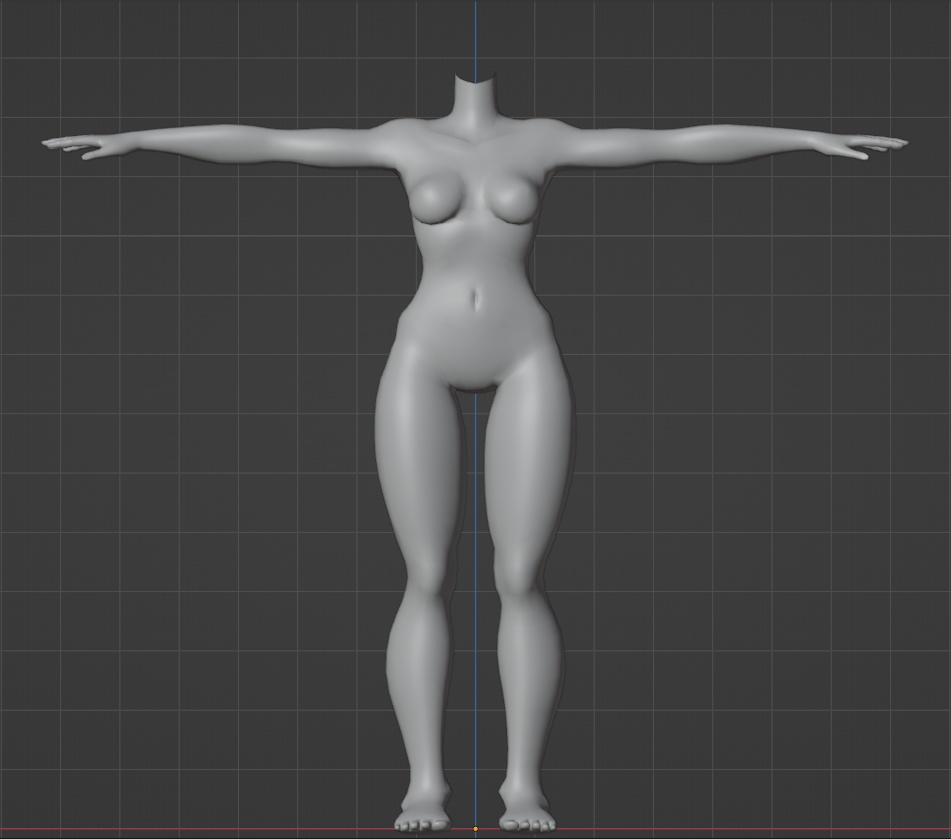 【無料】女性用素体モデル【素体単品】- free body model -