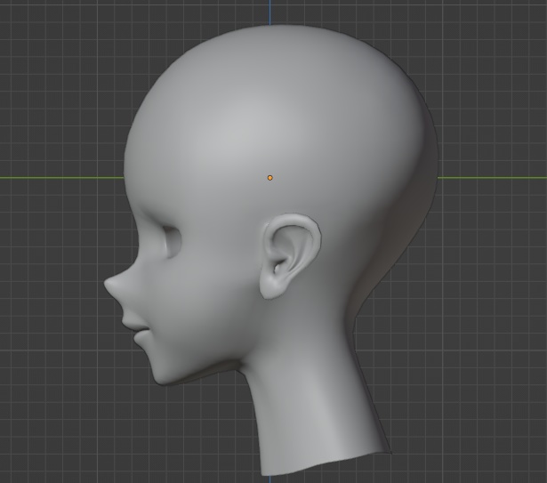 【無料】顔素体モデル【素体単品】- free face model -