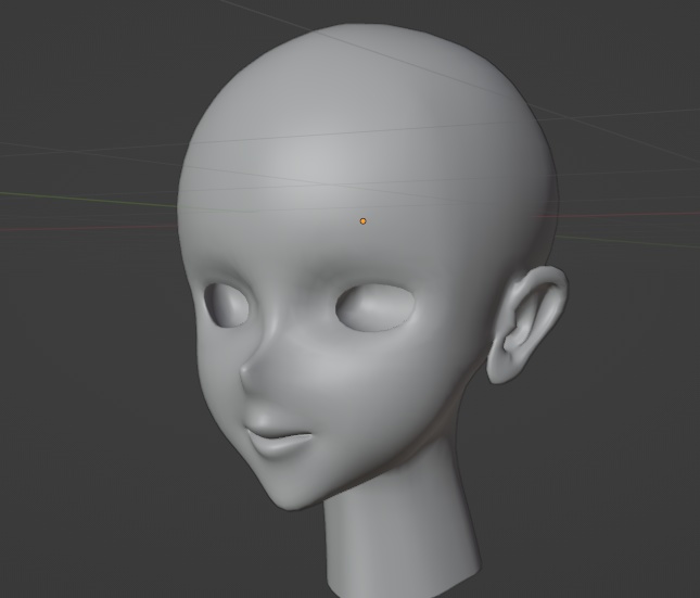 【無料】顔素体モデル【素体単品】- free face model -