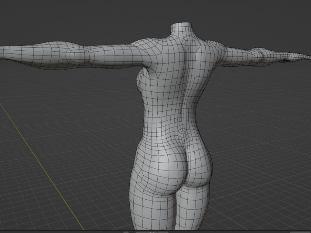 【無料】筋肉質な女性素体 - Free model -