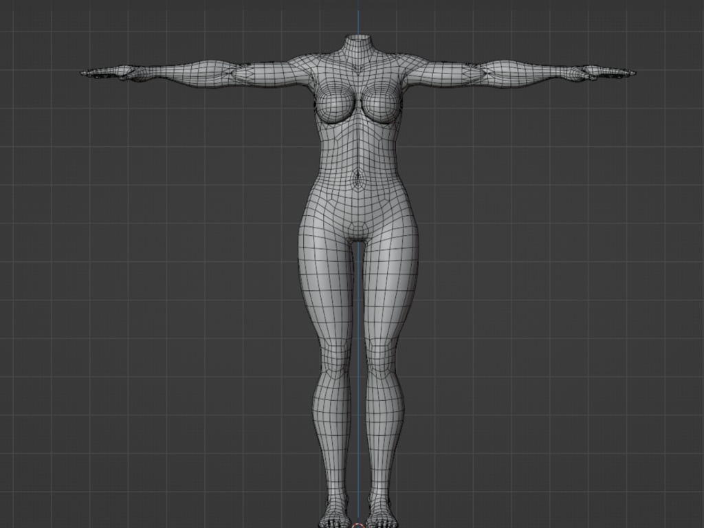 【無料】筋肉質な女性素体 - Free model -