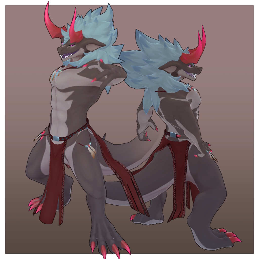 VRChat想定3Dモデル "ザザ"