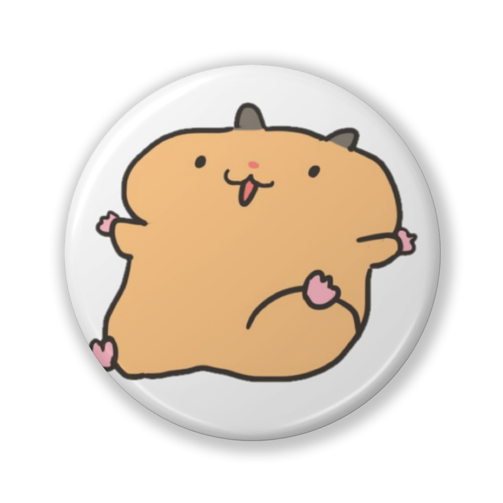 ぽぽちゃん缶バッジ(ごろん)