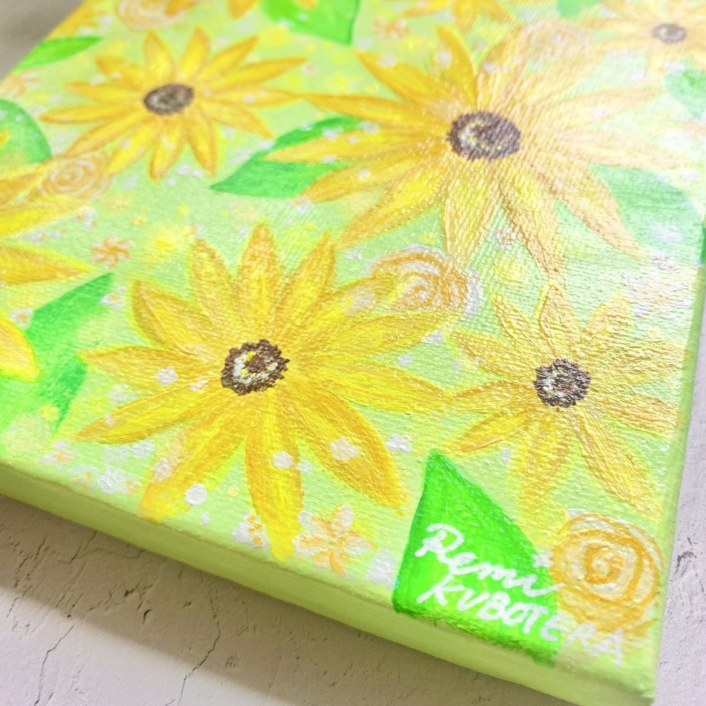 “Little Sunflowers” (15×15cm)(5.9×5.9inch)