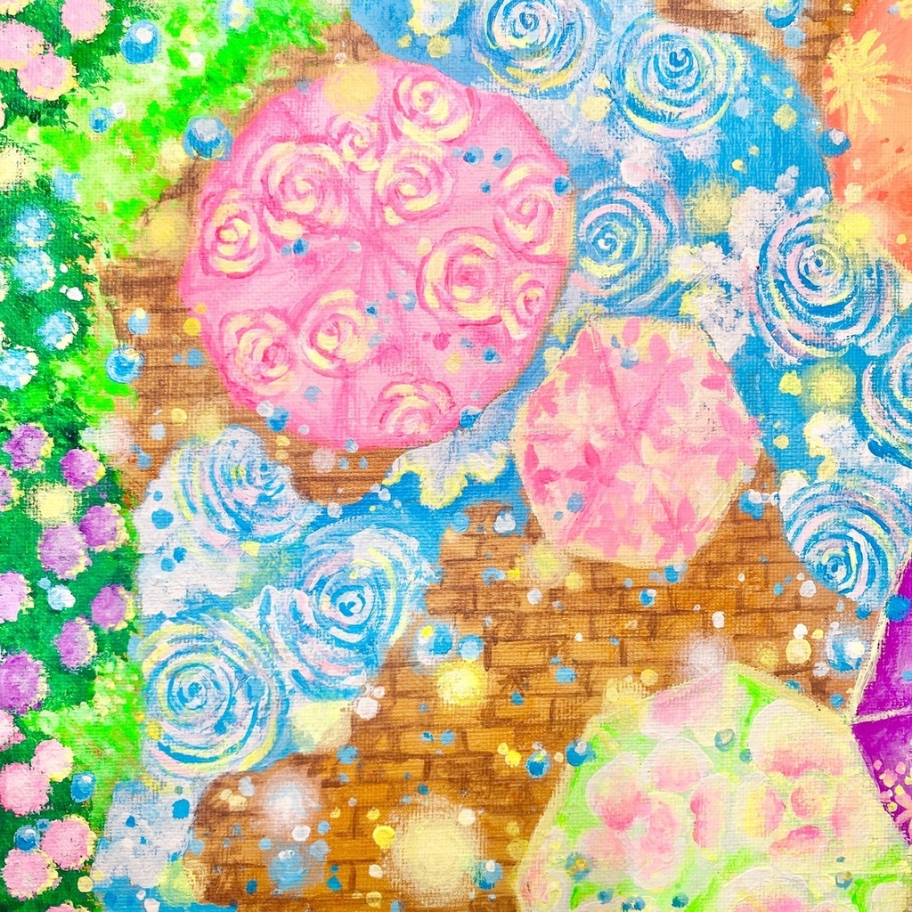 “雨の日の昼下がり(Afternoon on a rainy day)” F6(32.8×41cm)(12.9×16.1inch)