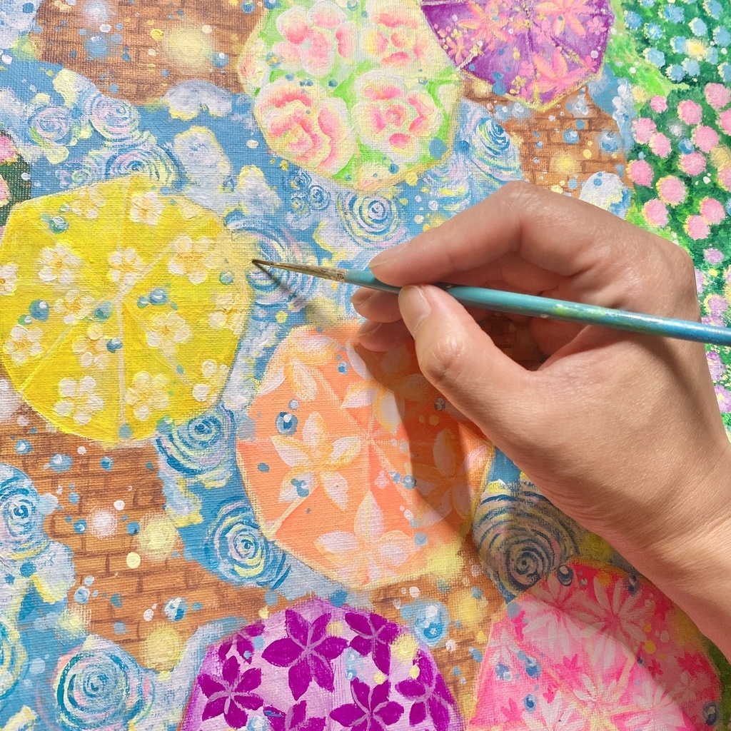 “雨の日の昼下がり(Afternoon on a rainy day)” F6(32.8×41cm)(12.9×16.1inch)