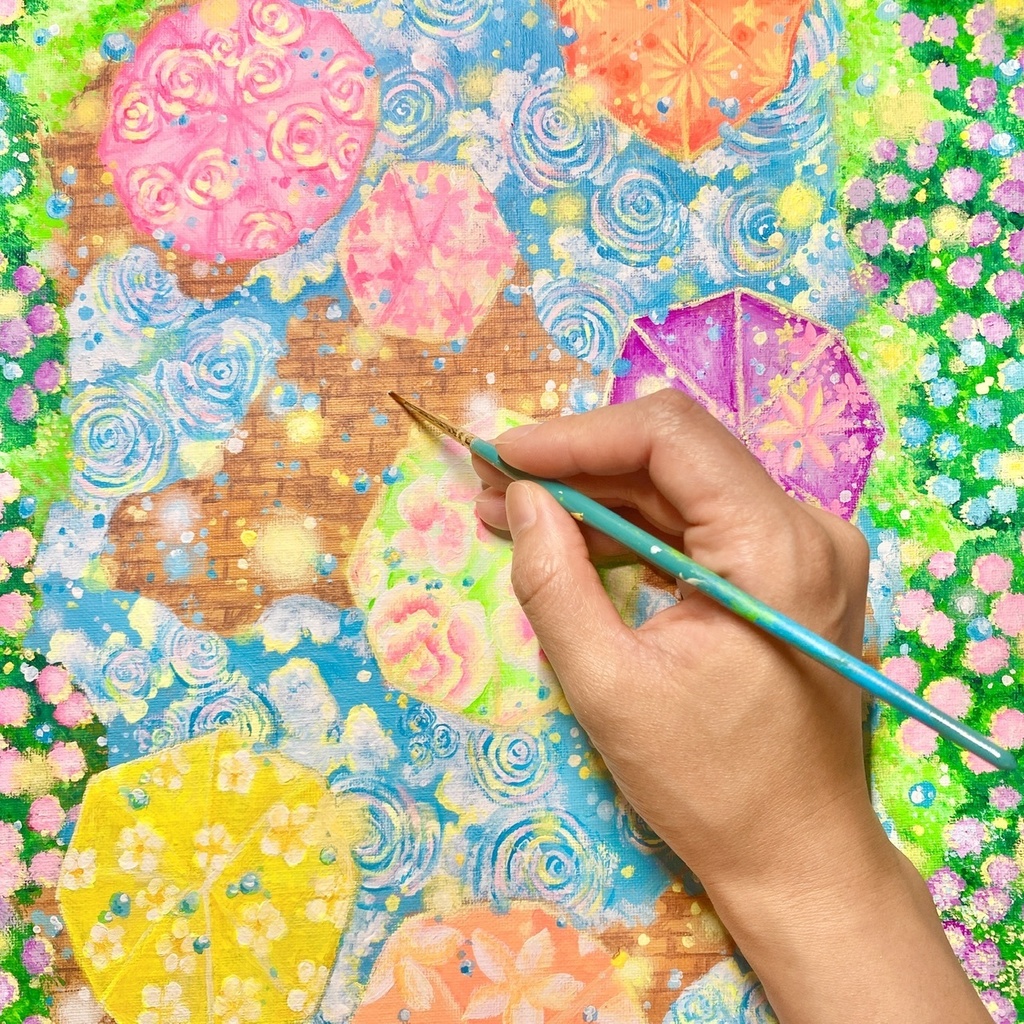 “雨の日の昼下がり(Afternoon on a rainy day)” F6(32.8×41cm)(12.9×16.1inch)