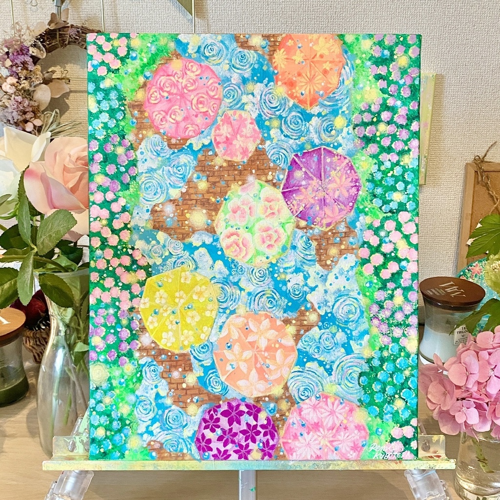 “雨の日の昼下がり(Afternoon on a rainy day)” F6(32.8×41cm)(12.9×16.1inch)