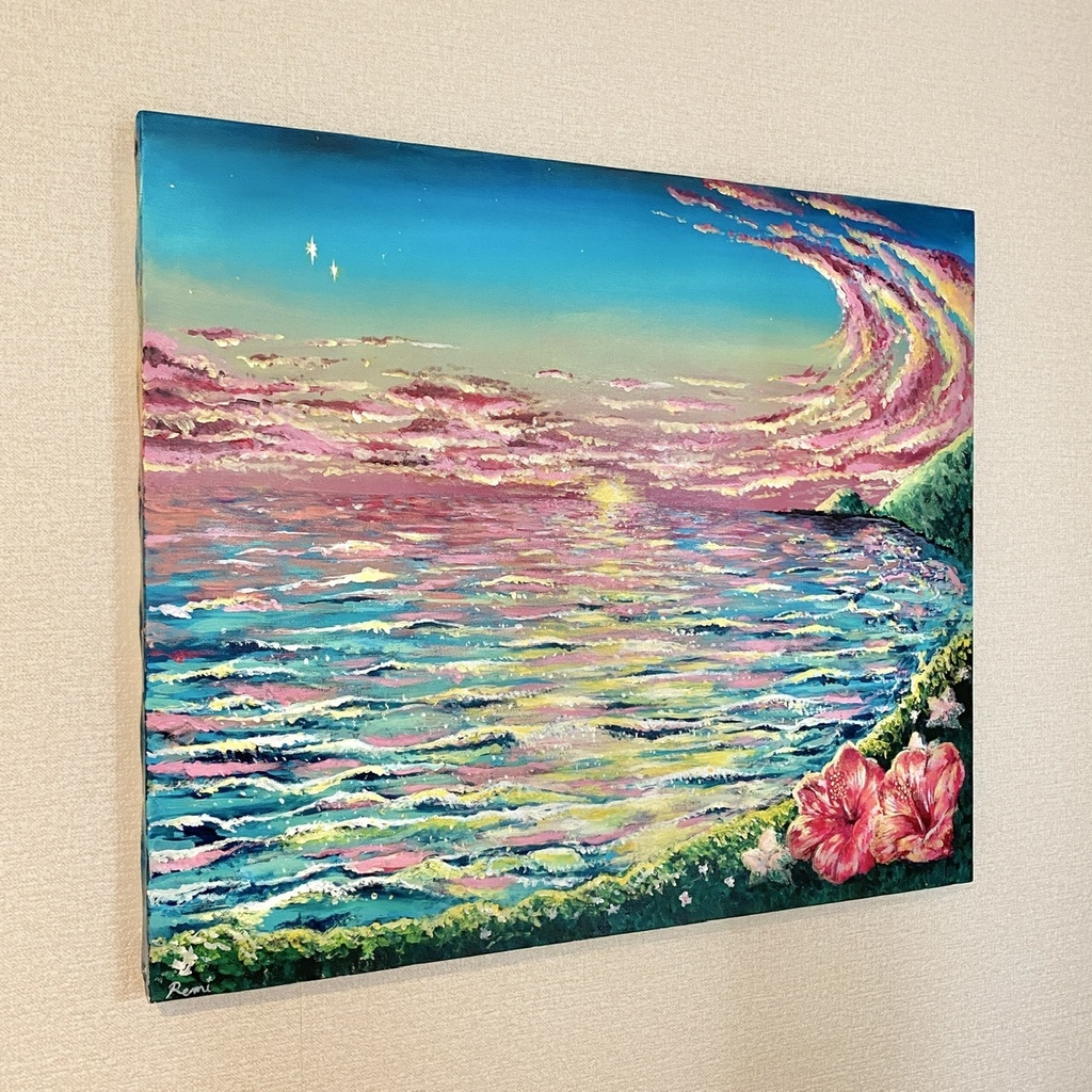 “始まりの朝陽” (Morning sun of beginning)F10(53×45.5cm)(28.8×17.9in)