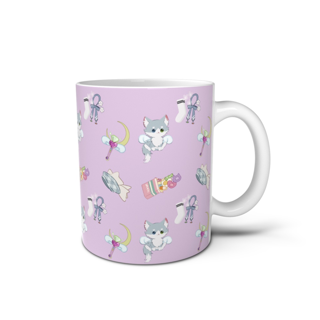 白瀬冥々モチーフマグカップ　ラベンダー