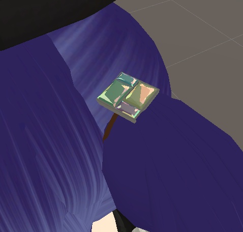 某100円均一ショップにありそうなヘアポニー(スクエアストーン)