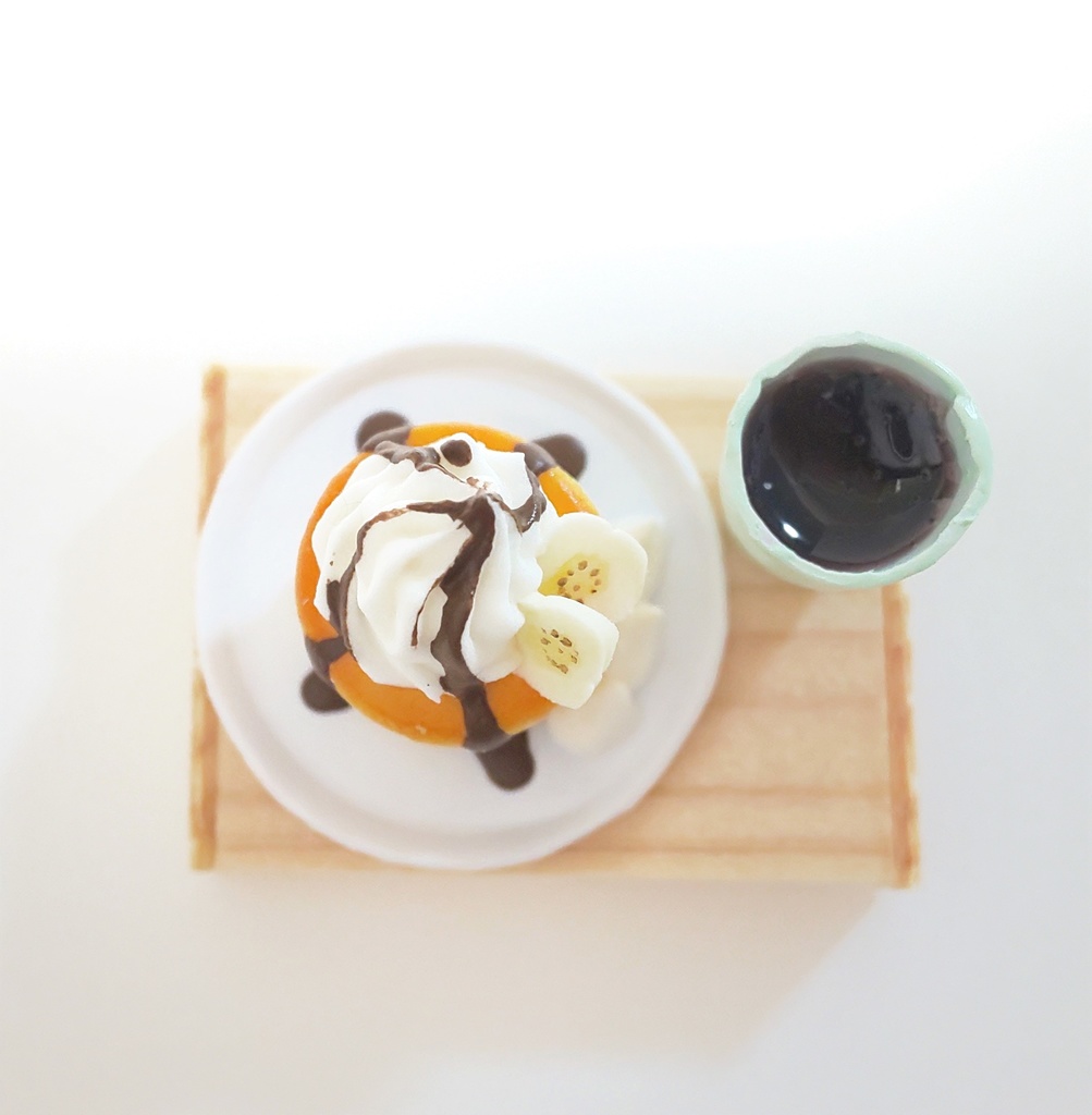 チョコバナナパンケーキセット