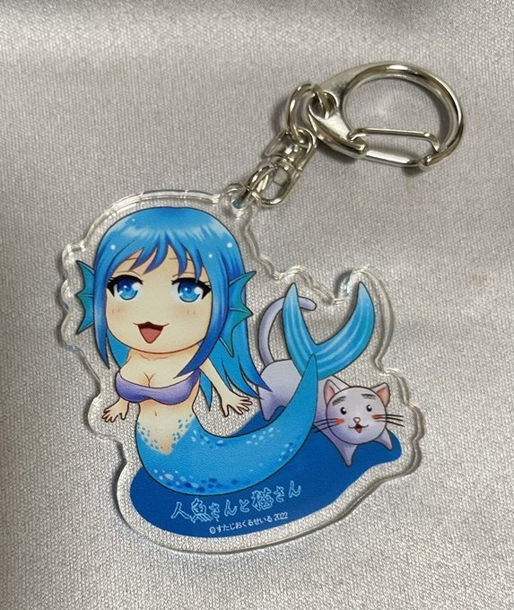 人魚さんと猫さんアクリルキーホルダー