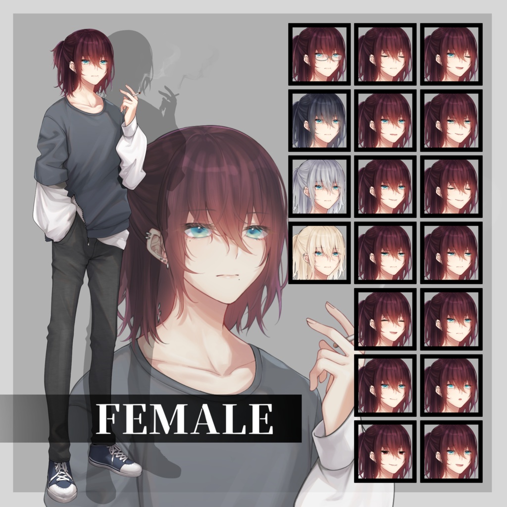 立ち絵素材『玖那時雨』