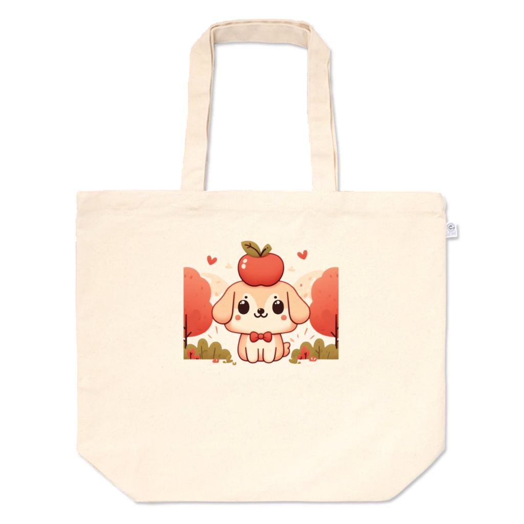 Dog with apple on head（リンゴを頭にのせた犬）