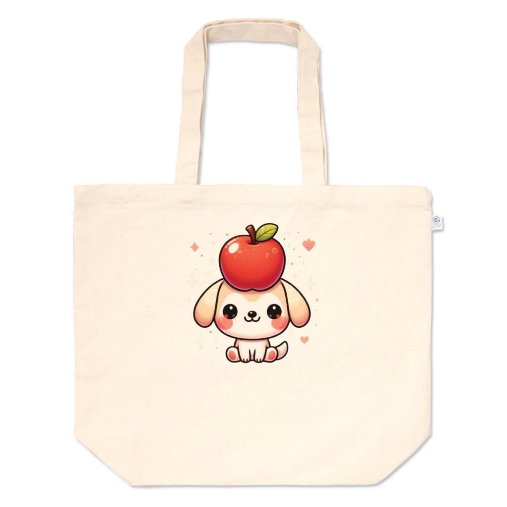 Dog with apple on head（リンゴを頭にのせた犬）