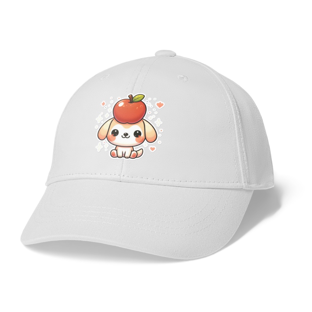 Dog with apple on head(リンゴを頭にのせた犬)