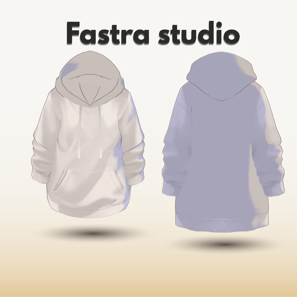 【VRoid Texture & Custom Item Oversized Hoodie | VRoid Studio Outfit
