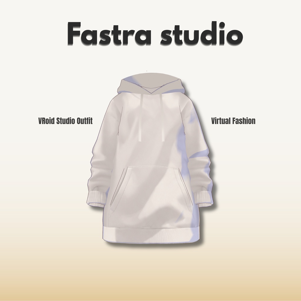 【VRoid Texture & Custom Item Oversized Hoodie | VRoid Studio Outfit