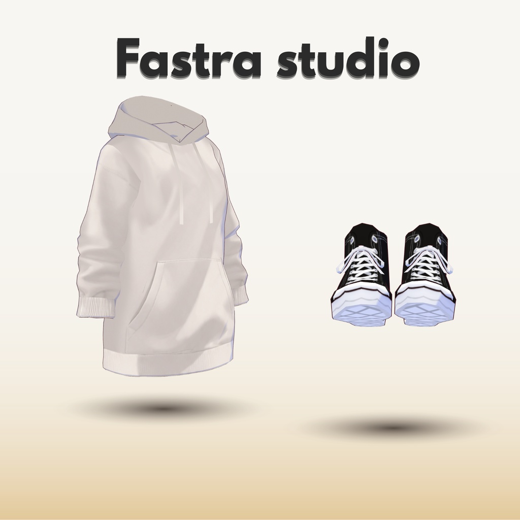 【VRoid Texture & Custom Item Oversized Hoodie | VRoid Studio Outfit