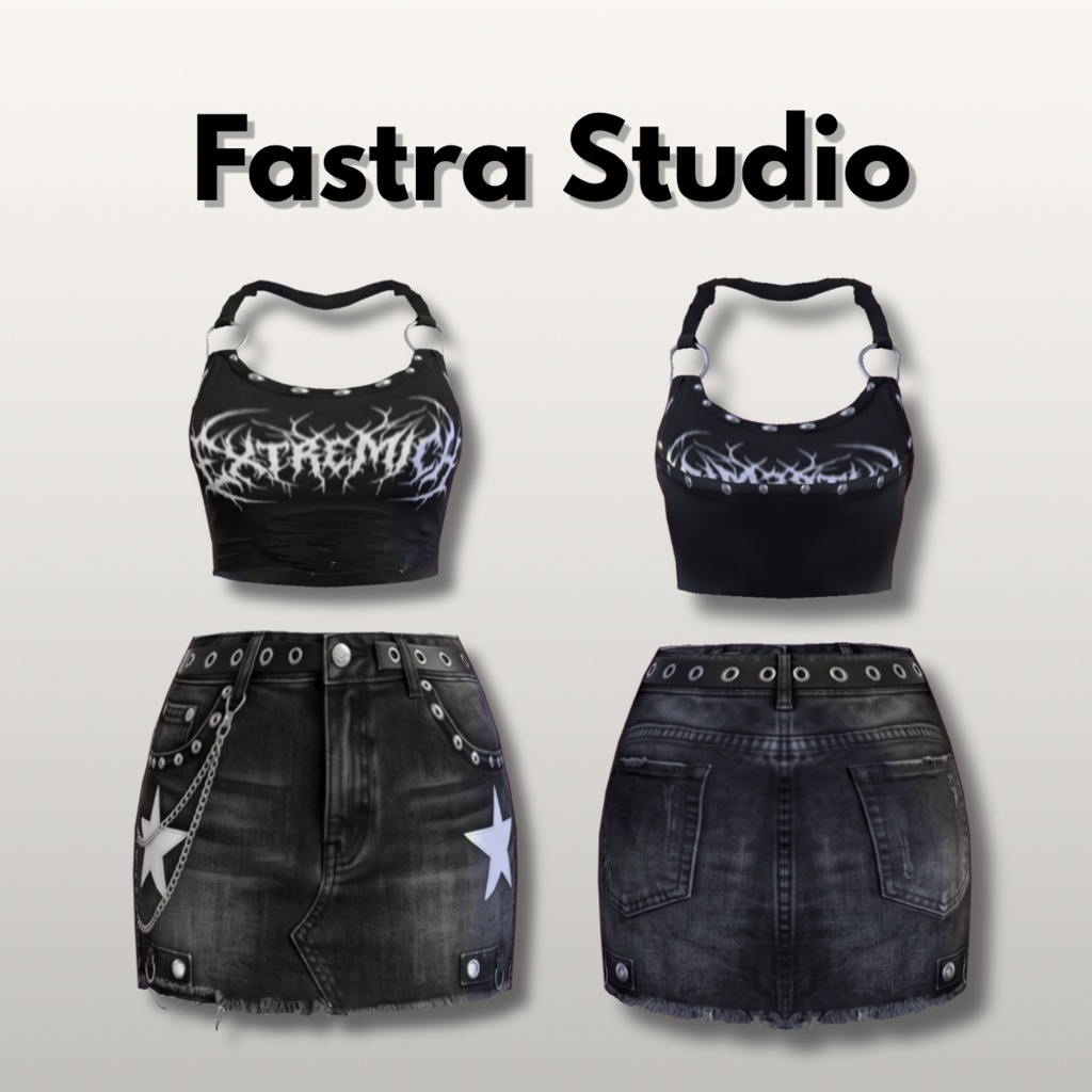 【Grunge Outfit| Gothic Outfit| Edgy Outfit|VRoid Texture|Custom Item】