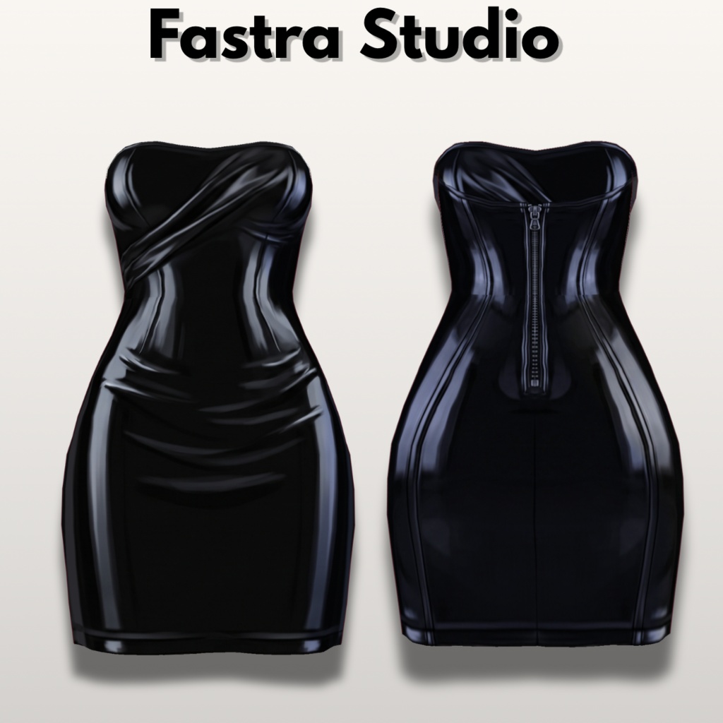 【Leather Dress Set •VRoid Studio •Customitem VRoid•Texture Leather 】
