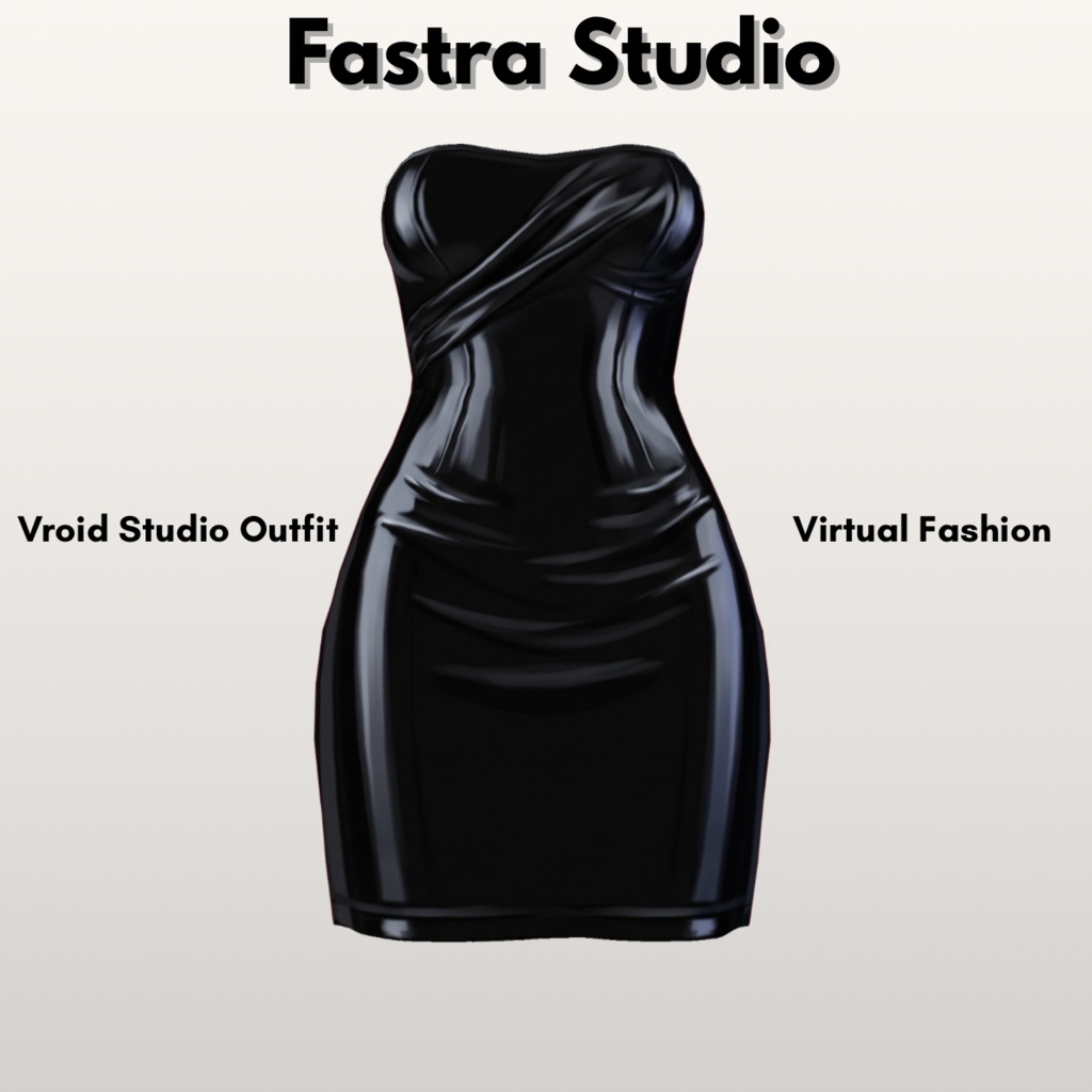 【Leather Dress Set •VRoid Studio •Customitem VRoid•Texture Leather 】