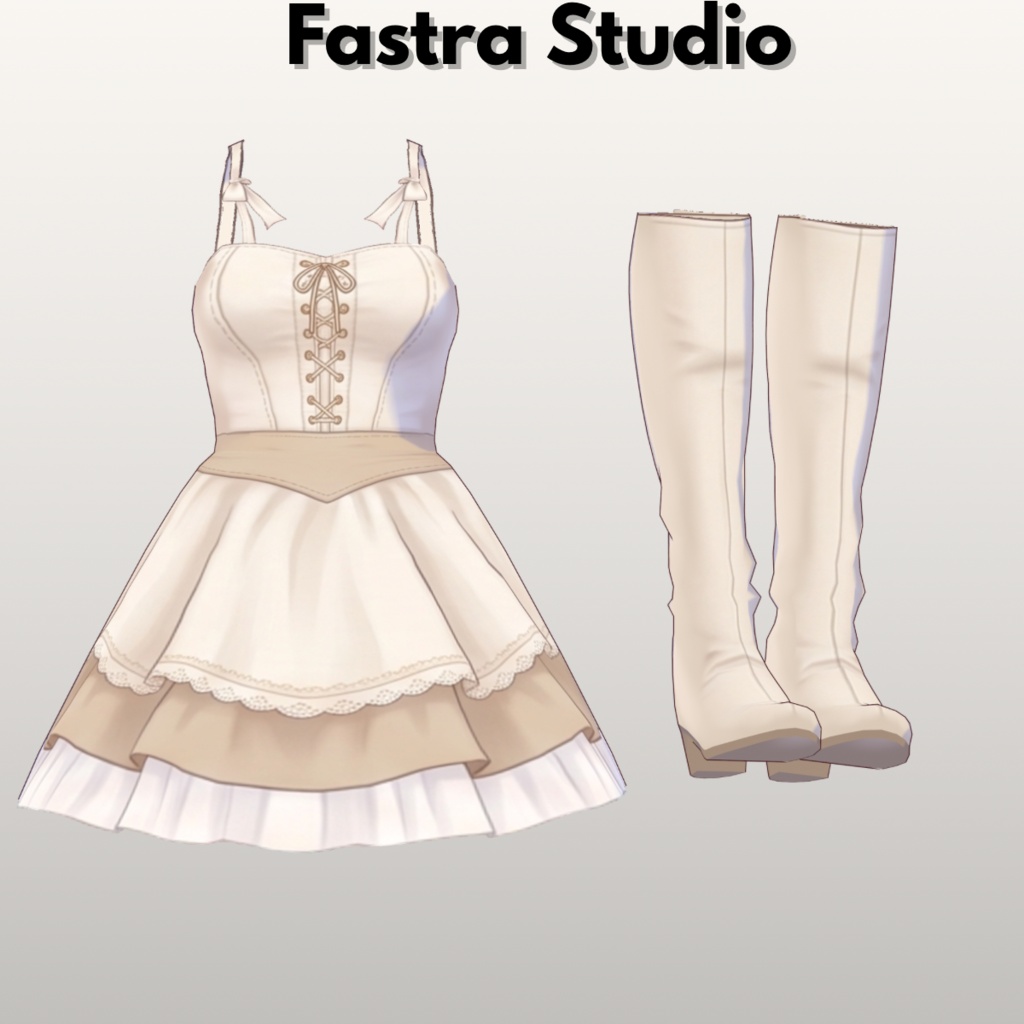 VRoid Studio Daily Outfit Dress Vroid Clothes Customitems VRoid Dress VRoid Texture VTuber Asset Kawaii Outfit Cute Outfit Daily