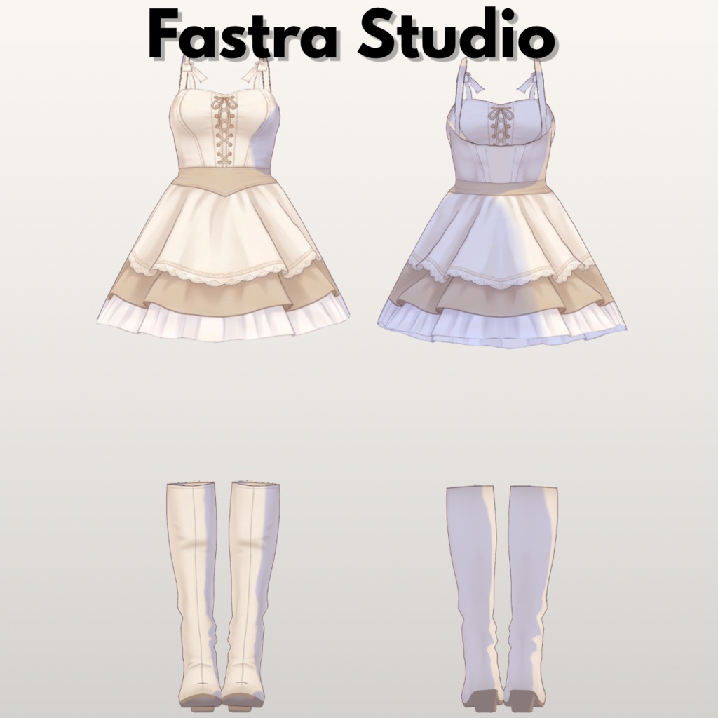 VRoid Studio Daily Outfit Dress Vroid Clothes Customitems VRoid Dress VRoid Texture VTuber Asset Kawaii Outfit Cute Outfit Daily