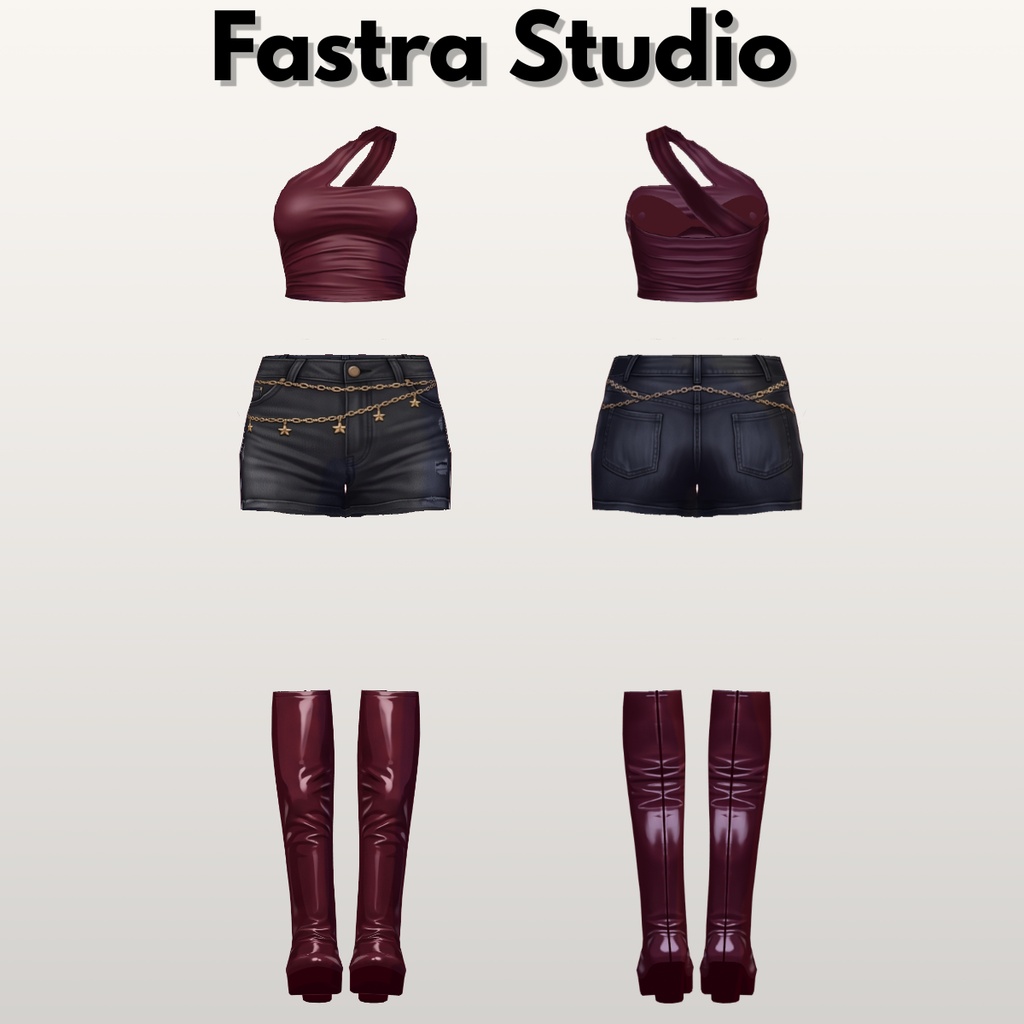 VRoid Studio Gothic Outfit VRoid Clothes Fantasy Gothic Punk Outfit Customitem VRoid Clothes VRoid Costume VRM VTuber Fashion VRoid Texture VTuber Outfit Custom VTuber Asset VRM Custom VRoid
