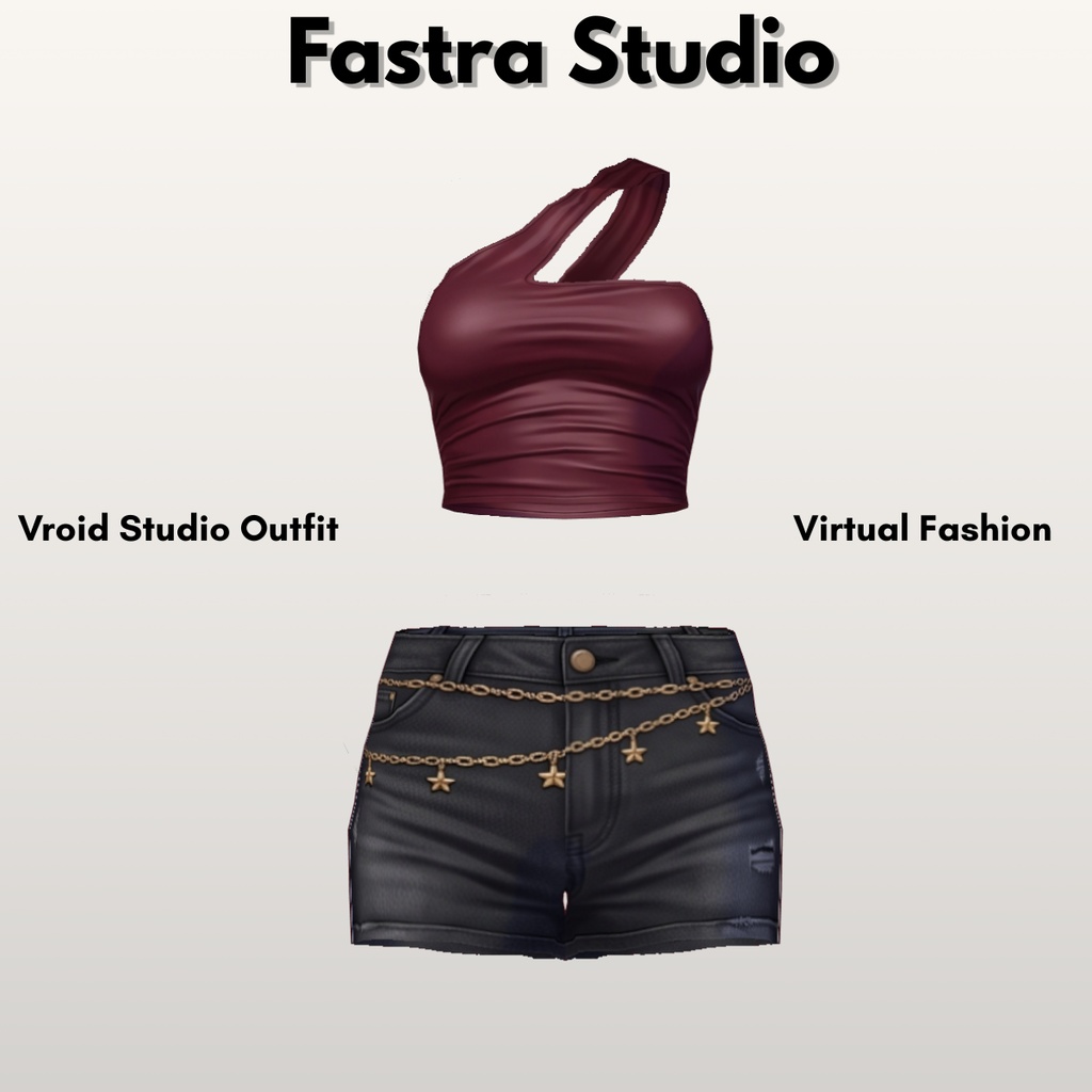 VRoid Studio Gothic Outfit VRoid Clothes Fantasy Gothic Punk Outfit Customitem VRoid Clothes VRoid Costume VRM VTuber Fashion VRoid Texture VTuber Outfit Custom VTuber Asset VRM Custom VRoid