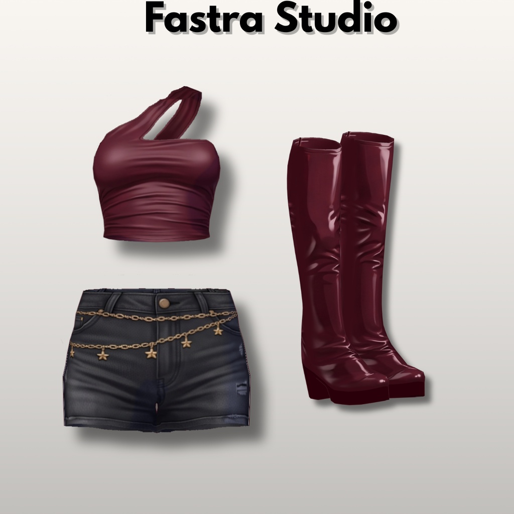 VRoid Studio Gothic Outfit VRoid Clothes Fantasy Gothic Punk Outfit Customitem VRoid Clothes VRoid Costume VRM VTuber Fashion VRoid Texture VTuber Outfit Custom VTuber Asset VRM Custom VRoid