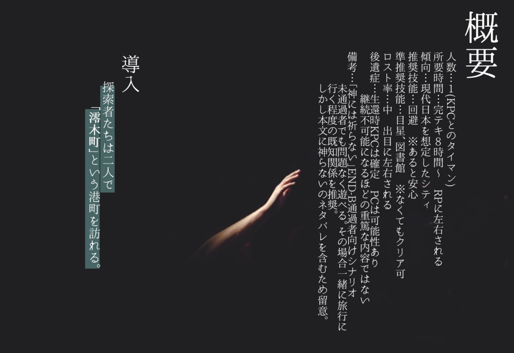 クトゥルフ神話TRPG「祈りは火」