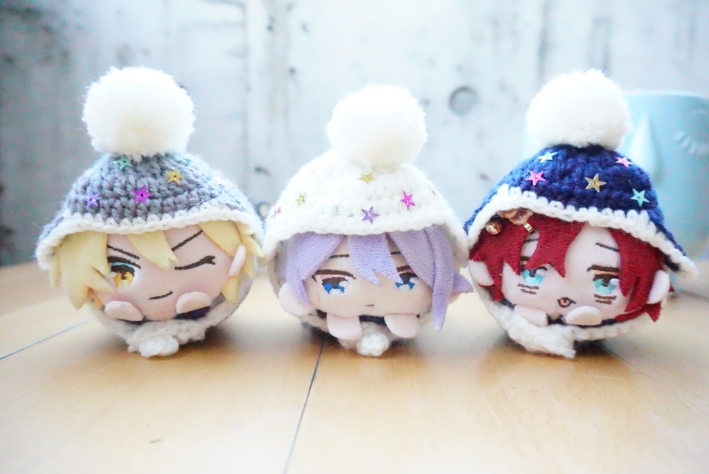 星空の帽子(白色・グレー・紺色)