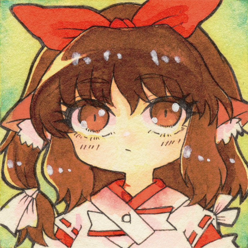 【蓬莱少女繪幻想】未来世紀のブロンド巫女 カラーインク原画【猫耳シリーズ】