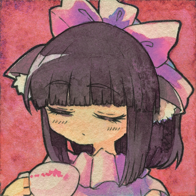 【蓬莱少女繪幻想】蓬莱版霊夢 カラーインク原画【猫耳シリーズ】