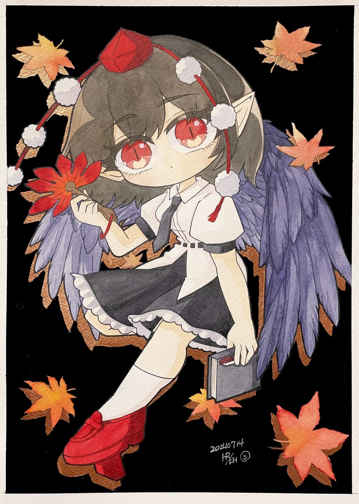 【紅楼夢20】水彩原画【A4サイズ額装済】