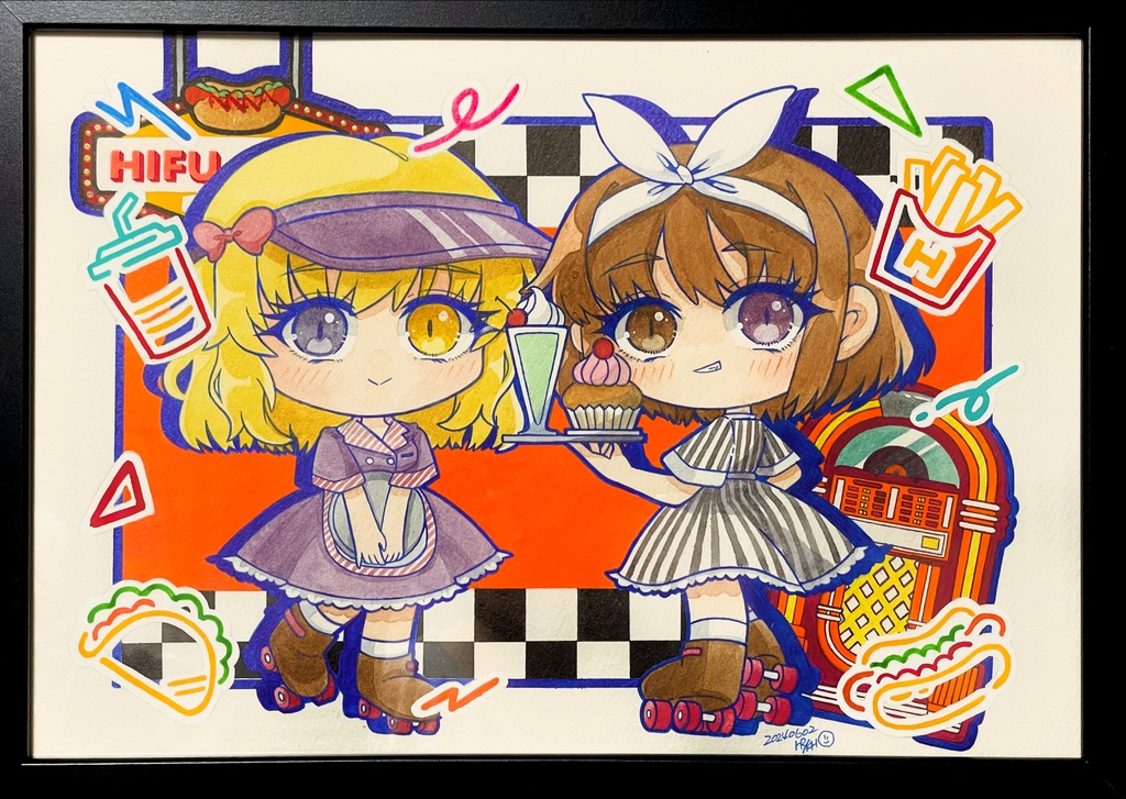 【紅楼夢20】水彩原画【A4サイズ額装済】