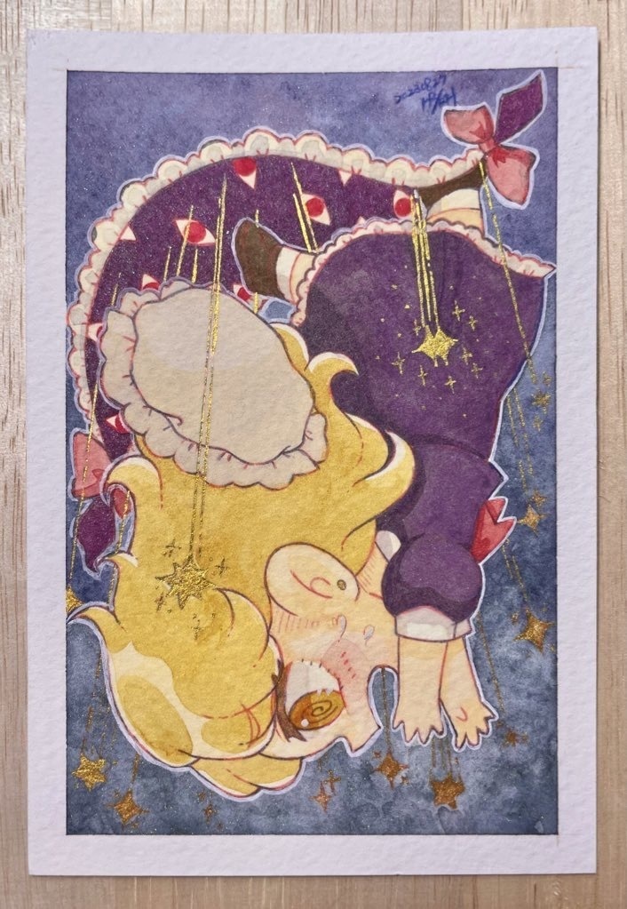 【紅楼夢20】ポストカードサイズ原画【透明水彩】