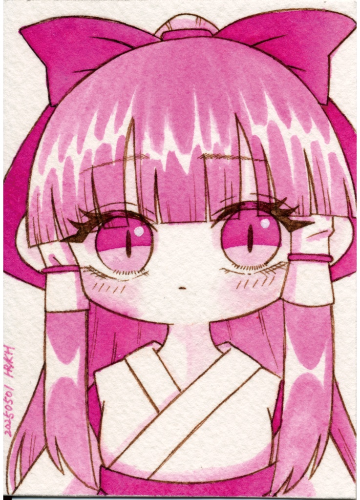 【東方名華祭19】ワンカラードローイング【原画】