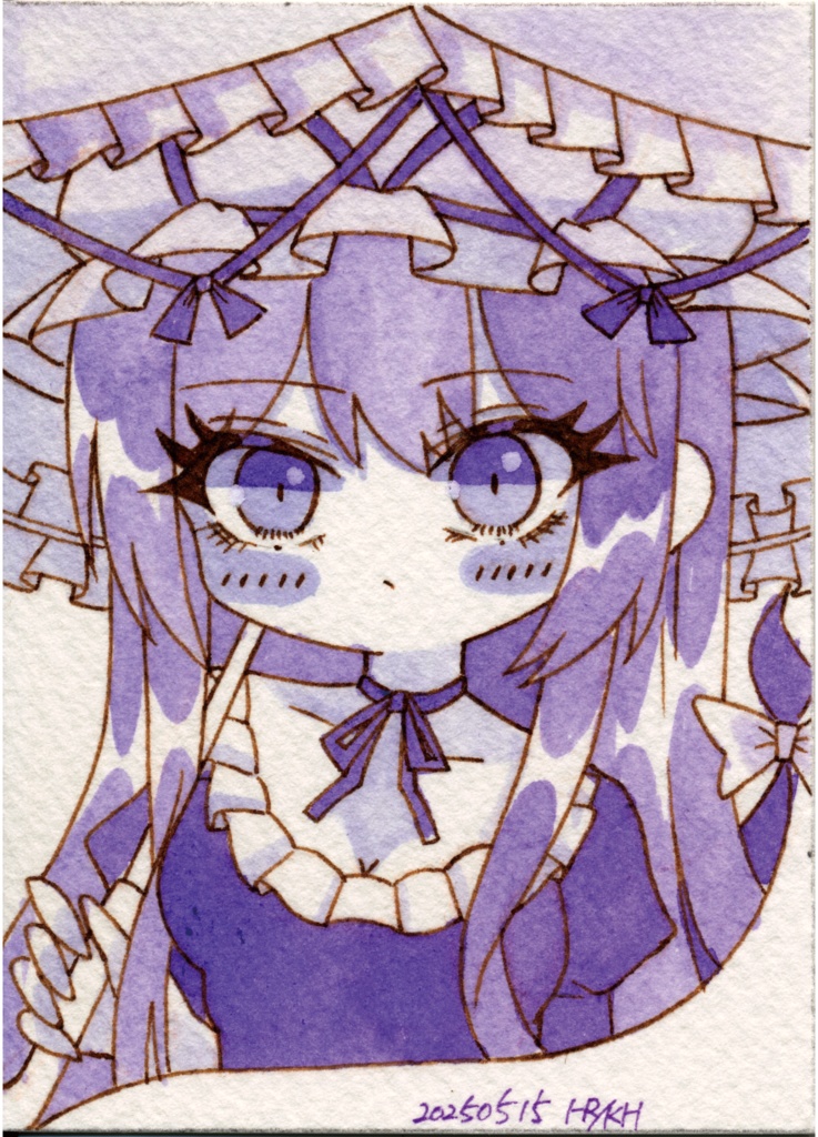 【東方名華祭19】ワンカラードローイング【原画】