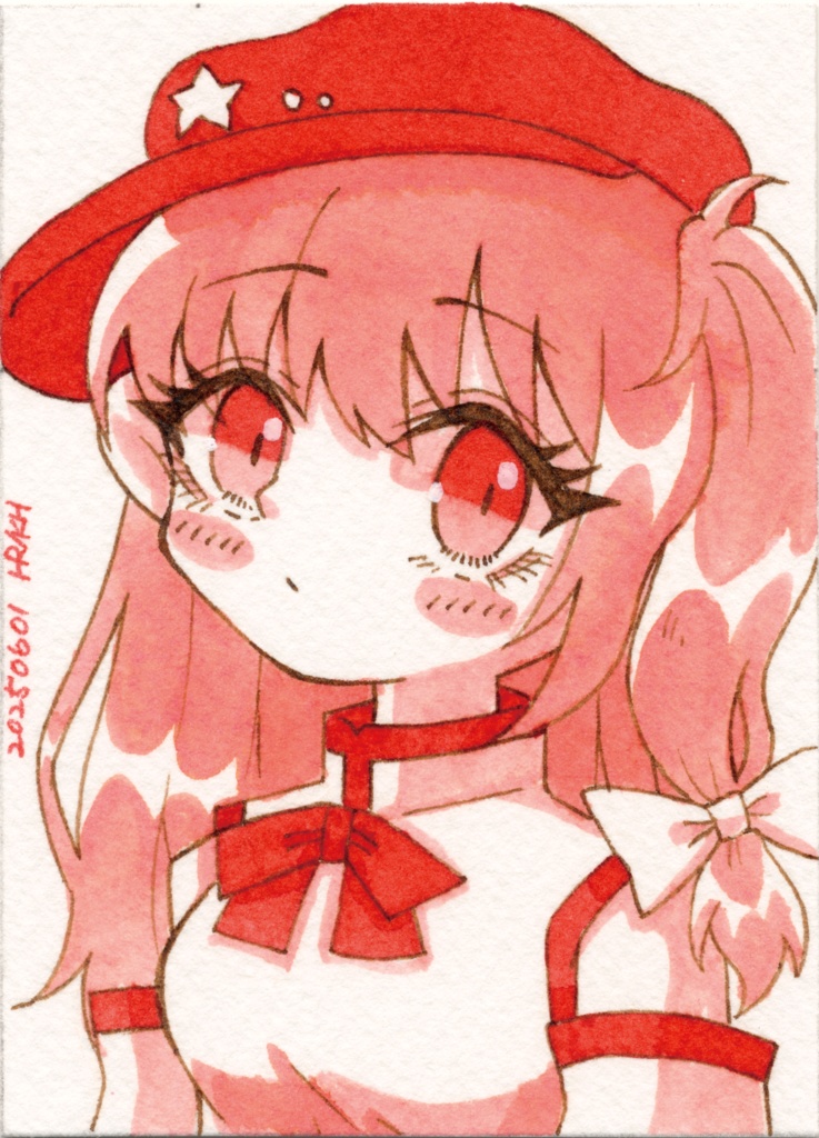 【東方名華祭19】ワンカラードローイング【原画】