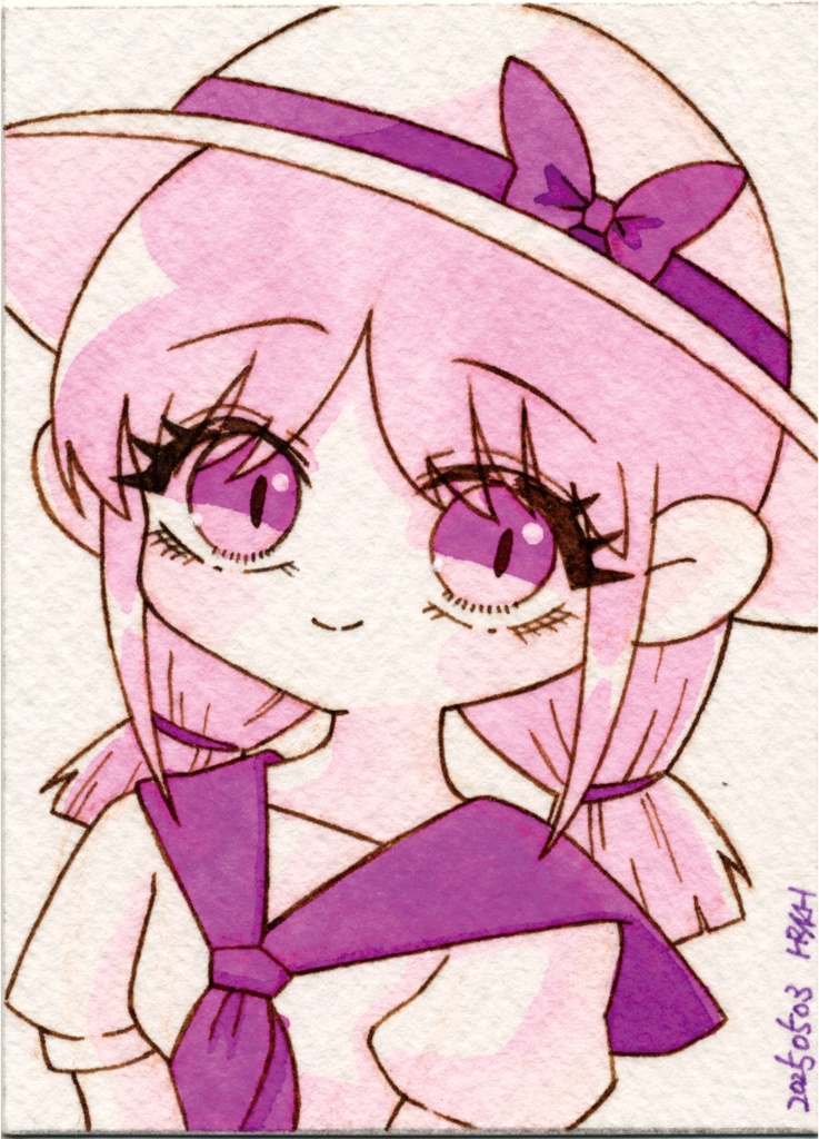 【東方名華祭19】ワンカラードローイング【原画】