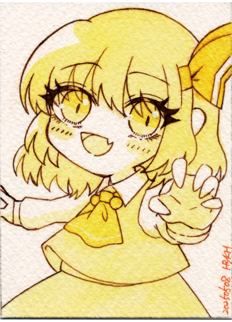 【東方名華祭19】ワンカラードローイング【原画】